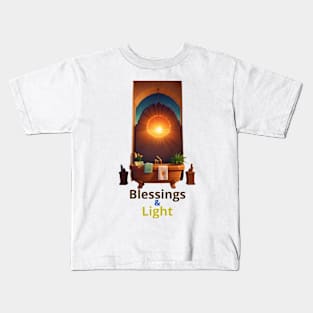 Blessings & Light / easter greetings / easter wishes Kids T-Shirt